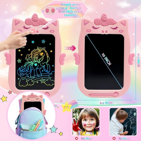 Babies Doodle Board 10'' LCD Writing Drawing Tablet Educational Learning Toys - Picture 3 of 7